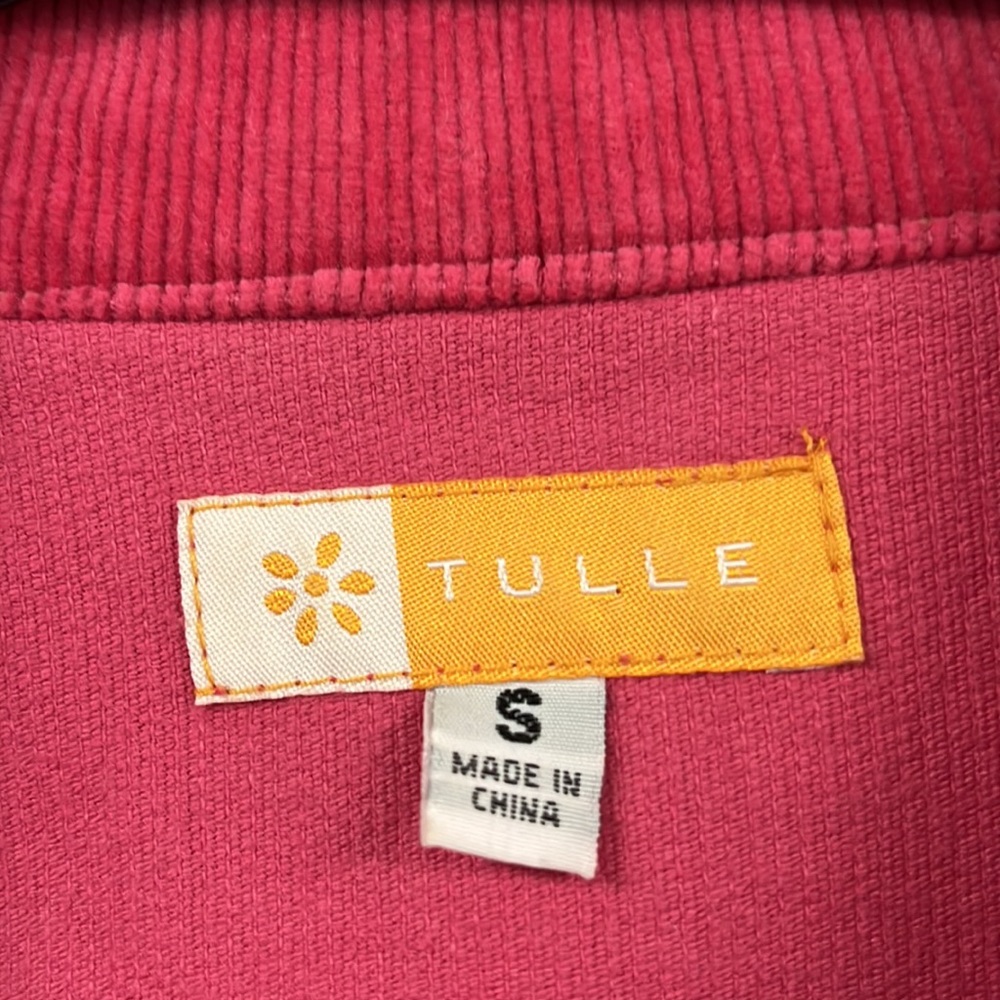 Tulle Anthropologie Pink Corduroy Blazer - Picture 5 of 9